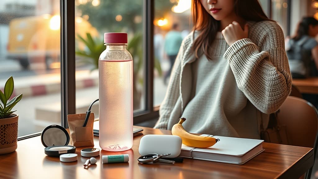 Botol air besar pukul 7: hydration queen ke angkut dumbbell dalam tote?