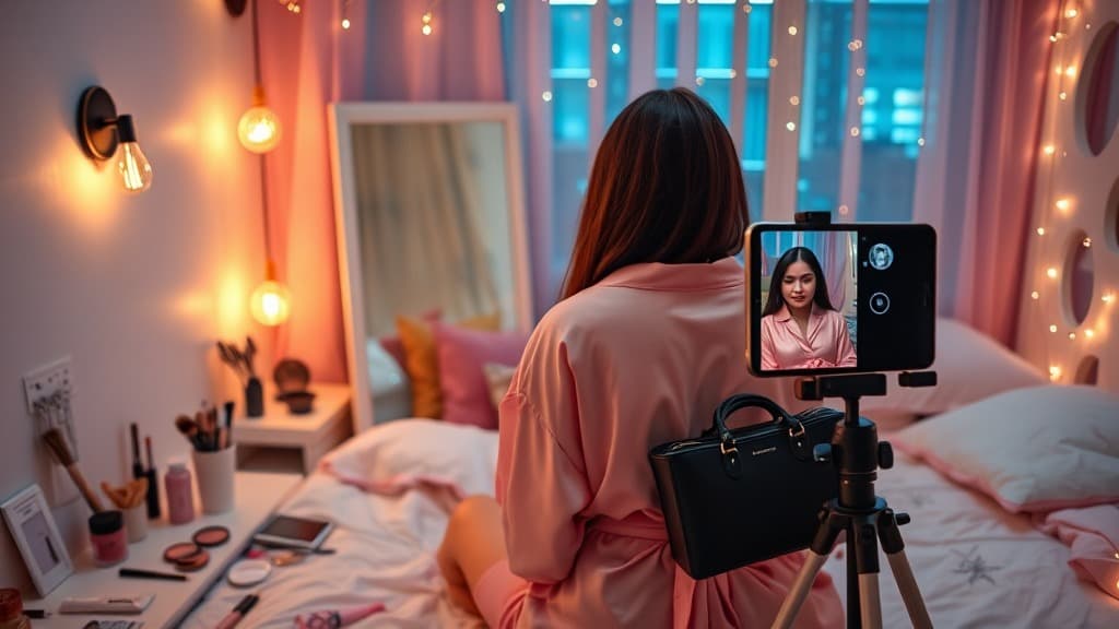 GRWM pukul 9: tutorial makeup ke group chat dalam bilik?