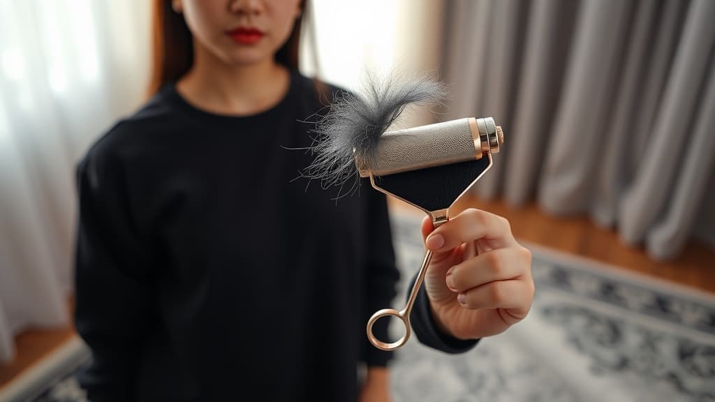 Lint roller mini dalam bag: polished ke bulu kucing tax?