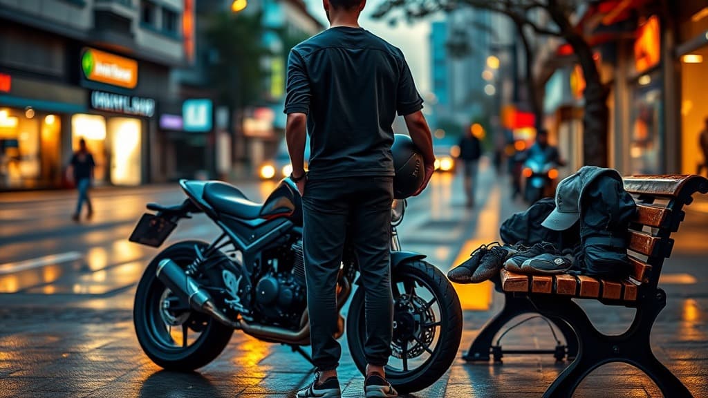 Makeover abang motor: dari helmet hair ke main character lepas turun bike