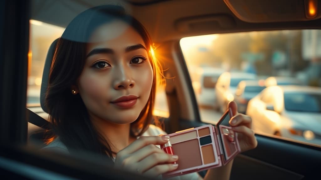 Makeup dalam Grab: efficient queen ke chaos atas seat belakang?