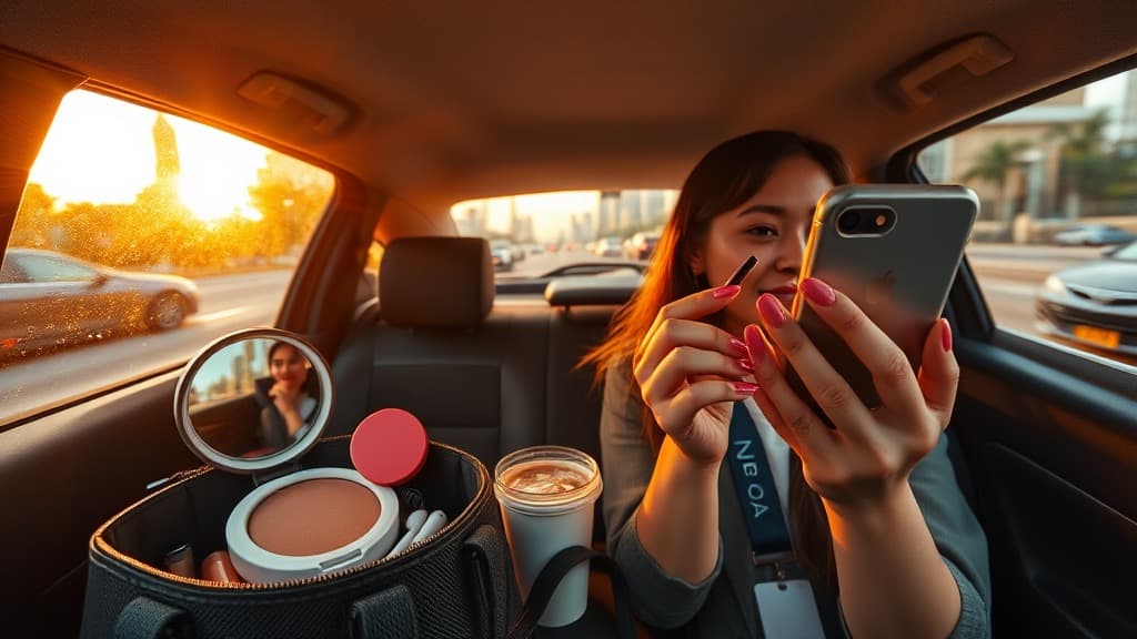 Makeup dalam Grab pagi Isnin: multitask queen ke anxiety contour?