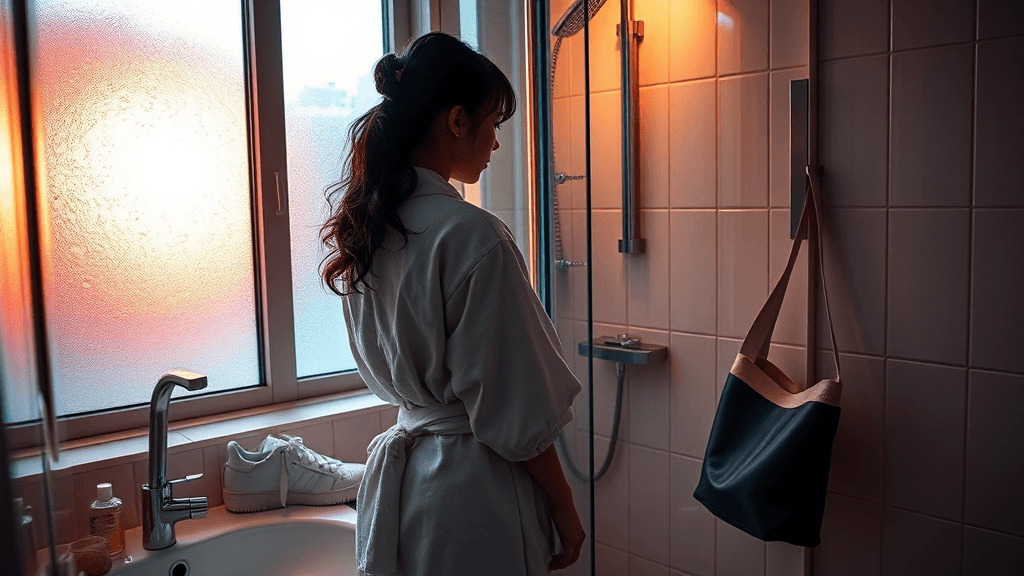 Mandi lepas kerja pukul 8: reset button ke standing nap bawah shower?
