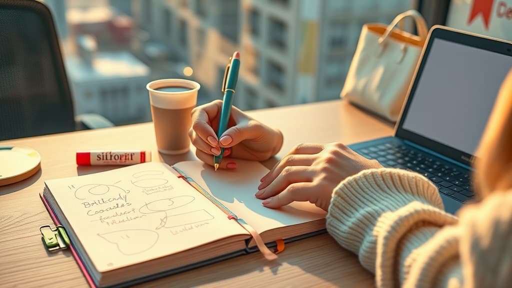 Meeting notebook pukul 2: productive girl ke conteng survive call?