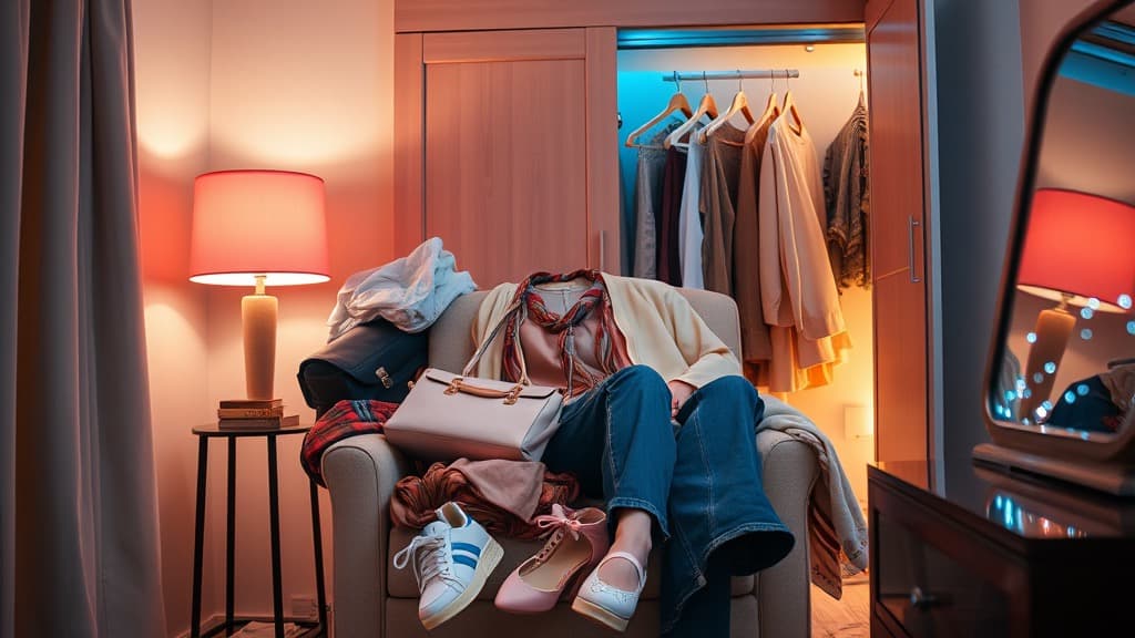 Outfit chair pukul 11 malam: wardrobe planning ke laundry guilt museum?