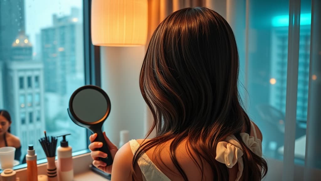 Salon blowout effect: cantik sejam ke rumah terus mushroom?