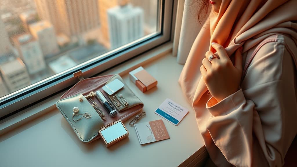 Tudung pin pouch pukul 8: modest chic ke emergency insurance?